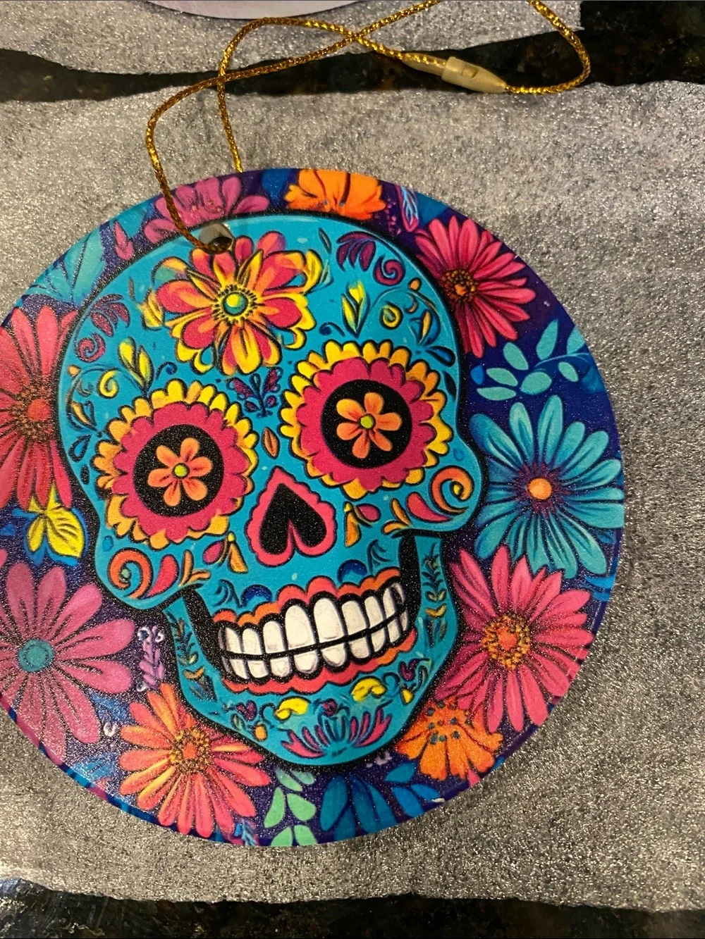nib Set of 4 Day of the Dead Ornaments